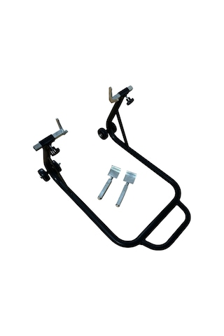 Motosiklet Kaldırma Sehbası Çift Aparatlı Üniversal Siyah Paddock Stand