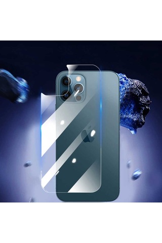 Apple Uyumlu iPhone 13 Pro Zore Back Maxi Glass Temperli Cam Arka Koruyucu