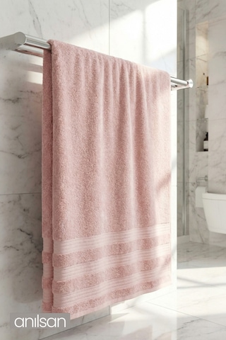 Vanilla Pudra Banyo Havlusu - 70x140 Cm, 345gr, %100pamuk, Spa Ve Otel Havlusu, Günlük Kullanıma Uygun Pudra