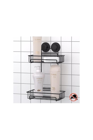 Geseus Va Kumlu Iki Katlı Banyo Rafı Şampuanlık Delme Vida Matkap Çok Renkli