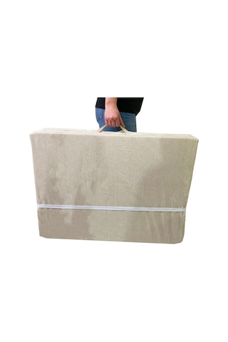 Katlanır Yer Yatağı 8 Cm Kalın Sünger Yatak 80x180x8 Cm-krem