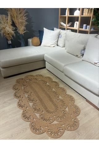 Mavaux Tiradia Hasır Jüt Kilim Halı Bej - Açık Bej
