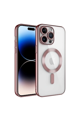 Apple Uyumlu iPhone 14 Pro - Kılıf Kamera Korumalı Magsafe Wireless Şarj Destekli Demre Kapak