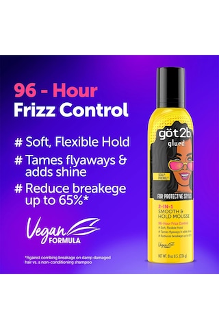 Got2b Glued 2-in-1 Düzleştirici Ve Sabitleyici Saç Köpüğü 226gr