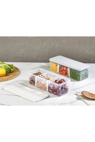 Selka Home Nora 001 Bölmeli Saklama Kabı 8'li 2 L