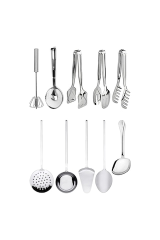10 Parça Maşa+spatula+kevgir+kepçe, Yemek Sunum Ekipmanları, Servis Maşa Ürünleri 10 Parça Maşa+spatula+kevgir+kepçe, Yemek Sunum Ekipmanları, Servis Maşa Ürünleri