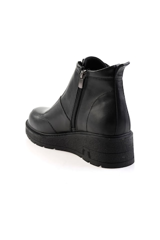 Bambi Siyah Hakiki Deri Kadın Bot & Bootie K02717251703 Siyah