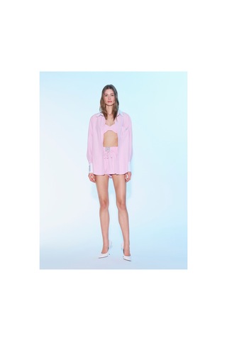 Sagaza Studio Ss6011 Kumaş Mini Şort Pembe