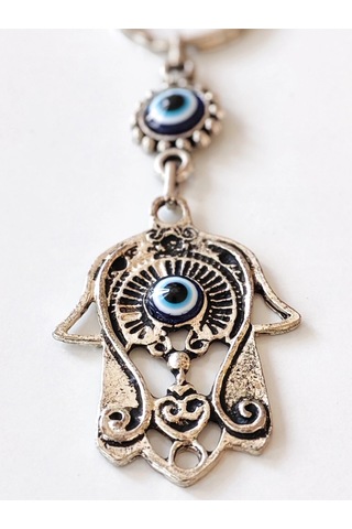 Moncuk Design Nazar Boncuklu Fatımanın Eli Metal Anahtarlık