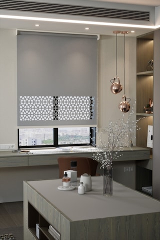 Lazer Kesim Mat Stor Perde, Lazer Kesimli Modern Serisi, M-4005 Gri Renk Gri Gri