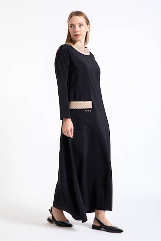 Paraşüt Kumaş Elbise Siyah-siyah