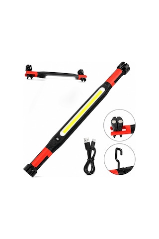 K Light Kl-d95 Çok Amaçlı Led Çalışma Lambası 52.5cm 4 Fonksiyon Renkli 360 Dönebilen Gövde Işıldak Diğer