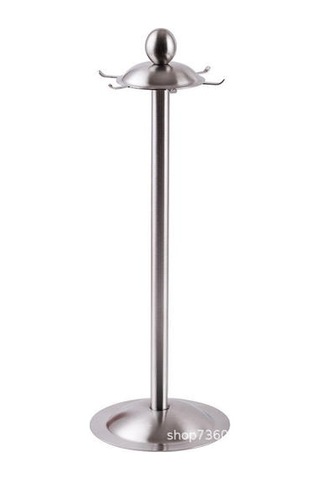 Paslanmaz Çelik Mutfak Eşyaları Tutucu Standı Raf Organizatör 360 Derece Dönen Carousel 6 Hooks Kaşık Dayanıklı Ve Amp Tencere Klipleri -