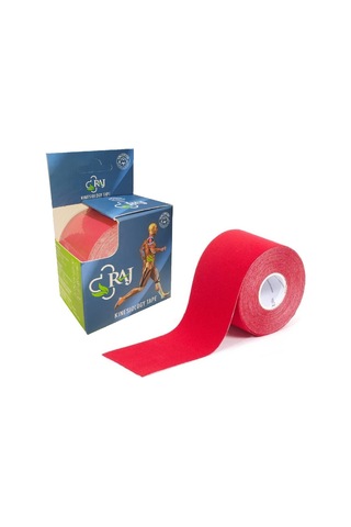Raj Kinesio Tape  Sporcu Bandı Kırmızı 5 M x 5 CM