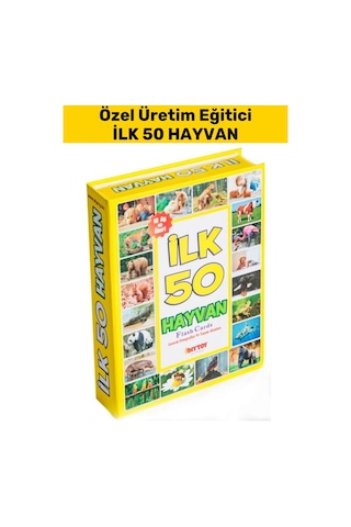 Özel Seri El Göz Koordinasyon Görsel Algı Geliştirici Hayvan İsimleri Öğretici İlk 50 Hayvan