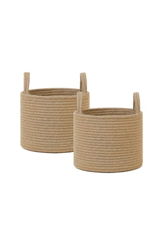 Ocean Home Textile 2'li Jüt Halat Sepet Set 26 x 22 cm