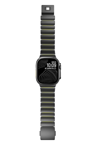 Apple Uyumlu Watch 7 45mm Zore Krd-152 Titanyum Silikon Kordon