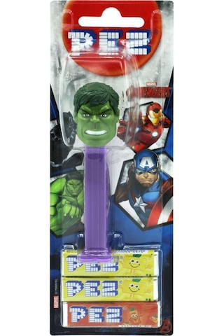 Pez Oyuncaklı Meyve Aromalı Şeker 3 X 8,5 Gram Marvel Serisi Hulk Figürü