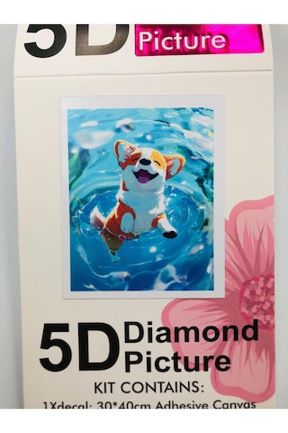 30x40 Köpek Model - Boncuklu Taş Mozaik Elmas Goblen Elmas Boyama Resim Boncuk Puzzle Kit Dıamond Paıntıng Hı Stone