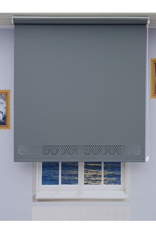 Lazer Stor Perde - İthal Mat Kalın Stor Koyu Gri