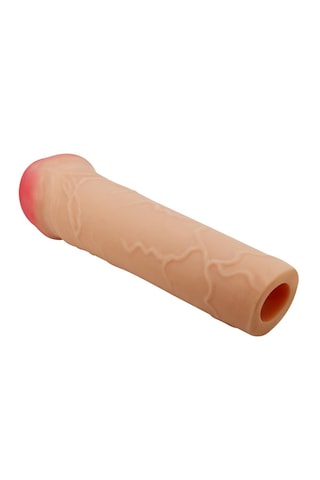 Lilitushop 2,5 Cm Dolgulu Premium Ten Rengi Silikon Penis Kılıfı