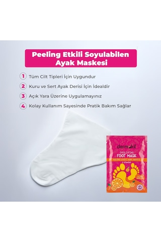 Dermokil C Vitaminli Peeling Etkili Soyulabilen Çorap Tipi Ayak Maskesi 30 Ml