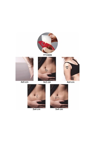 Müzikseverler 5 Li Set Geçici Dövme Kına Şablonu