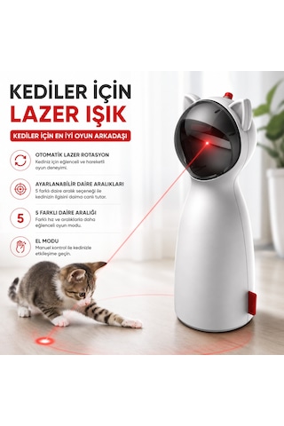 Hpytech Otomatik Lazer Kedi Oyuncağı Hpytech Lazer Işıklı Kedi Oyuncağı 5 Hareket Seviyesi Usb & 4 Aa Pil Destekli Manuel Modlu İnteraktif Kedi Oyuncağı Hpytech Otomatik Lazer Kedi Oyuncağı Hpytech Lazer Işıklı Kedi Oyuncağı 5 Hareket Seviyesi Usb & 4 Aa Pil Destekli Manuel Modlu İnteraktif Kedi Oyuncağı