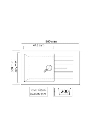 Thorax Perla T3 Granit Eviye Gri