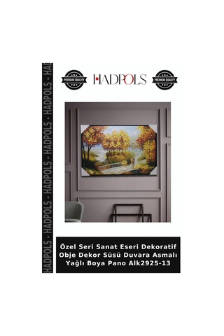 Özel Seri Sanat Eseri Dekoratif Obje Dekor Süsü Duvara Asmalı Yağlı Boya Pano Alk2925-13