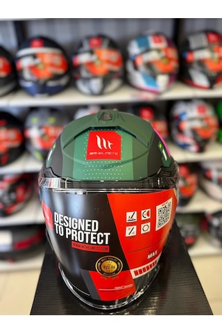 Mt Helmets Cosmo Sv Sergıo Garcıa D18 Kask Mat Pembe Yeşil