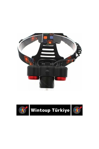 Profesyonel Kamp Avcı Balıkçı Deprem Güçlü Işık 4 Mod Aydınlatma Şarjlı 6000 Lümen Kafa Lambası Çok Renkli