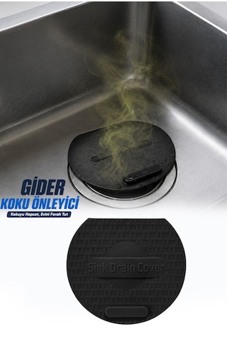Lavabo Kötü Koku Giderici Önleyici Silikon Mat Sızdırmaz Lavabo Tıkacı Lavabo Tıpası Evye Kapağı Siyah