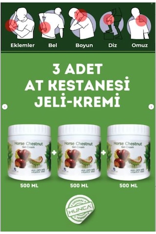 Celestıque At Kestanesi Jeli Kas ve Eklem Masaj Kremi 3 x 500 ML