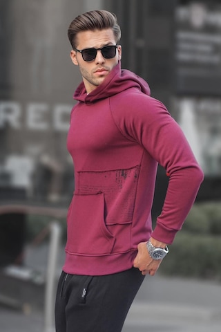 Madmext Bordo Kapüşonlu Sweatshirt 6151-bordo Bordo