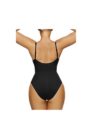 Mood Agenda Kadın İnce Askılı Çıtçıtlı Slip Body Korse Siyah