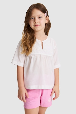 U.S. Polo Assn. Kız Çocuk Ekru Gömlek Kısa Kollu 50324754-vr019 Ecru