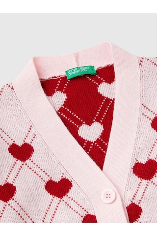 Benetton Kız Çocuk Hırka 1070q601k Çok Renkli