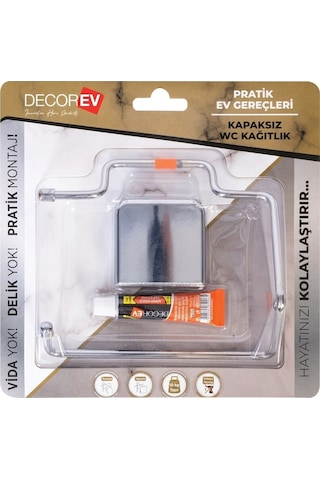Decorev Dc-4774 Dekoratif Yapıştırmalı Metal Banyo Wc Kağıtlık As