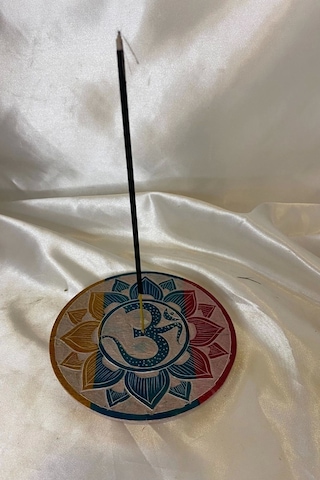 Aum Om Hand Made El İşi Feng Shui Ejderha Yılı Doğal Obsidyen Taşı Çubuk Konik Tütsülük
