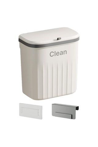 Suntek Magideal Duvara Monte Çöp Kutusu Mutfak Kamp Banyo Yurt Beyaz-12l Beyaz