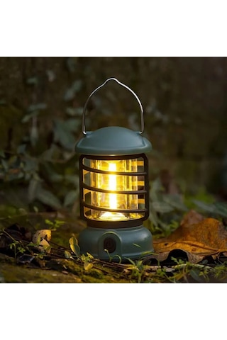 Madfox Vintage Glamping Kamp Lambası 300 Lümen Yeşil Yeşil