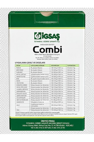 İgsaş Combi 1 Kg Mikro Element Gübre