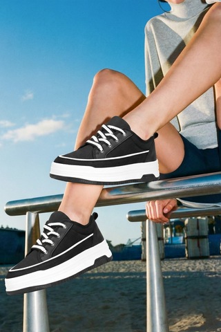 Dark Seer Ds Opal Sneaker 2025 Kadın SİYAH-BEYAZ