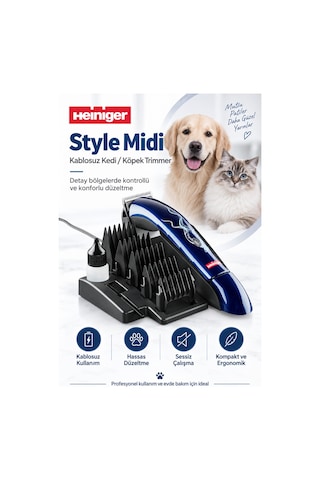 Heiniger Style Midi Evcil Hayvan Kırkma Makinesi