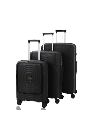 Baggaj V2407 Policarbon Valiz Siyah Set