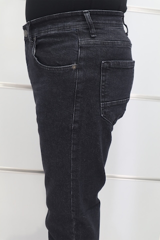 Hacker Denim Dmctekstil Erkek Füme Yüksek Bel Rahat Kesim Boru Paça Büyük Beden Jean Pantolon Füme