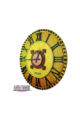 KAYRA SAAT AHŞAP ROMA SOMUN 50cm Ahşap