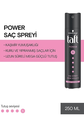 Taft Saç Spreyi Power Kaşmir 250 ML