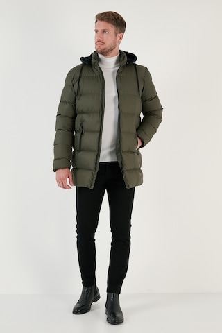Buratti Slim Fit Suya Ve Rüzgara Dayanıklı Çıkarılabilir Kapüşonlu Şişme Erkek Mont 649009 Haki